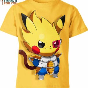 Vegeta x Pikachu Pokemon Shirt, Bold Pokemon Fashion Statement