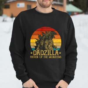 Dadzilla Father Of The Monsters Retro Vintage Sunset T Shirt Gift Ideas For Dad 4