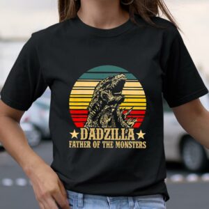 Dadzilla Father Of The Monsters Retro Vintage T Shirt A Good Fathers Day Gift 3