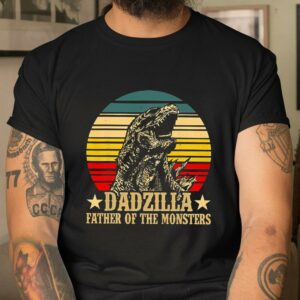 Dadzilla Father Of The Monsters Retro Vintage T Shirt A Good Fathers Day Gift 4