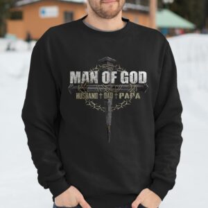 Man of God Husband Dad Papa T Shirt Mens Fathers Day Gifts 2