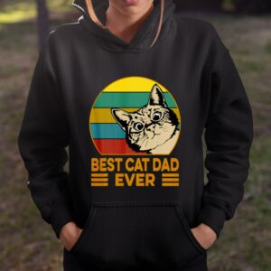 Vintage Best Cat Dad Ever Shirt Funny Cat Daddy Gift 2