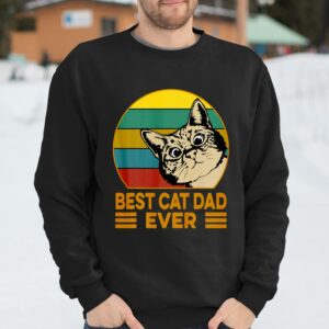 Vintage Best Cat Dad Ever Shirt Funny Cat Daddy Gift 4