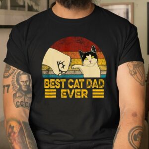 Vintage Best Cat Dad Ever T Shirt Funny Cat Daddy Gift on Father Day 3