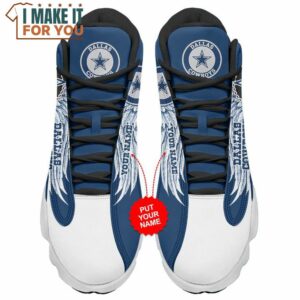 NFL Dallas Cowboys Custom Name Swing Air Jordan 13 Shoes Personalized Cowboys Gifts 3