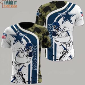 NFL Dallas Cowboys Campo Player Running 3D T-Shirt, Ultimate Dallas Cowboys Gifts