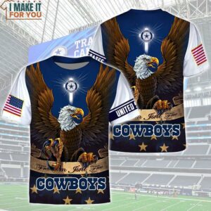 NFL Dallas Cowboys Custom Name Freedom Isn’t Free 3D T-Shirt, Dallas Cowboys Gifts for Men