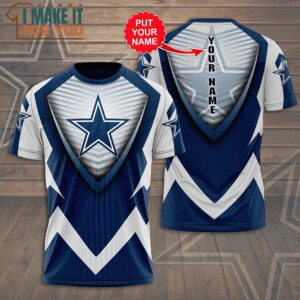 NFL Dallas Cowboys Custom Name Star Logo 3D T-Shirt, Must-Have Cowboys Fans