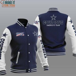 NFL Dallas Cowboys Dark Blue America Team Baseball Jacket, Affordable Cowboys Gifts
