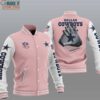 NFL Dallas Cowboys Pink Football Receiver Gloves Baseball Jacket, Dallas Cowboys Fan Gear