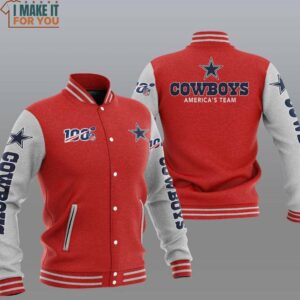 NFL Dallas Cowboys Red Grey America Team Baseball Jacket, Must-Have Cowboys Fans