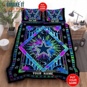 Dallas Cowboys Custom Name Magic Carpet Bedding Set, Unique Cowboys Gift