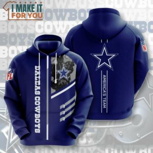 NFL Dallas Cowboys America’s Team 3D Pullover Hoodie, Dallas Cowboys Gift Ideas
