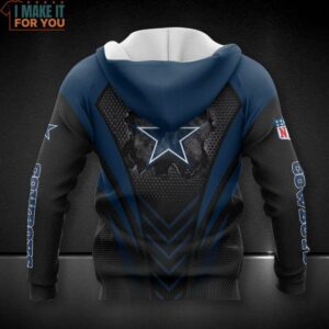 NFL Dallas Cowboys Black Blue Darken Logo Burning 3D Hoodie Ultimate Dallas Cowboys Gifts 2