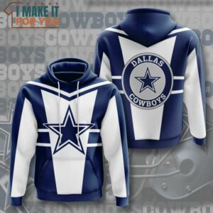 NFL Dallas Cowboys Blue White Big Star Logo Pullover Hoodie, Unique Cowboys Gift