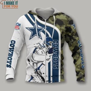 NFL Dallas Cowboys Campo Player Running Zip Up Hoodie 2