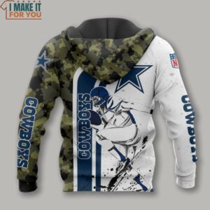 NFL Dallas Cowboys Campo Player Running Zip Up Hoodie 3