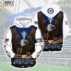 NFL Dallas Cowboys Custom Name One Nation Under God Classic Eagle Zip Up Hoodie