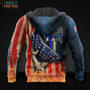 NFL Dallas Cowboys Skull American Flag 3D Hoodie Dallas Cowboys Gift 3