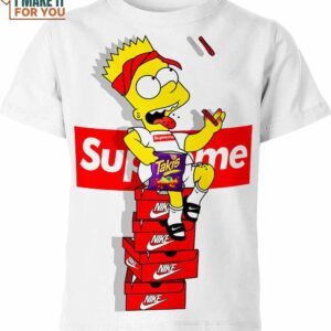 Bart Simpson Supreme Nike Shirt, Statement Nike Graphic Shirts