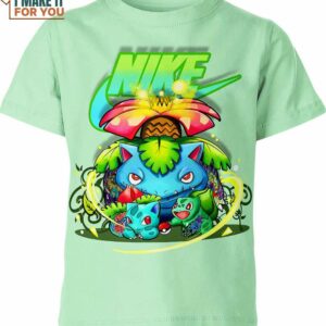 Bulbasaur Venusaur Nike Shirt, Retro Nike Graphic T-shirts For Nostalgic Gifts