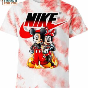 Minnie Mouse And Mickey Mouse Nike Shirt, Modern Nike Graphic Tees For Fashion-forward Recipients Minnie Mouse And Mickey Mouse Nike Shirt, Modern Nike Graphic Tees For Fashion-forward Recipients
