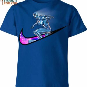 Silver Surfer Nike Marvel Comics Shirt, Limited Edition Nike Graphic Shirts For Collectors