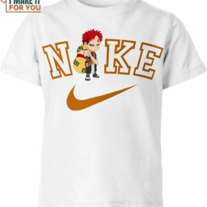Gaara Nike Shirt, Bold Nike Graphic Shirts For Fashion Enthusiasts