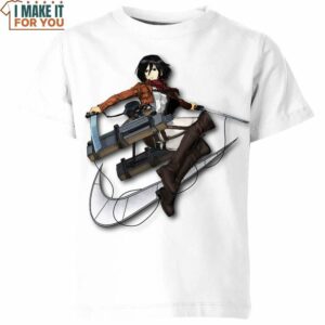 Mikasa Ackerman Nike Shirt, Retro Nike Graphic T-shirts For Nostalgic Gifts