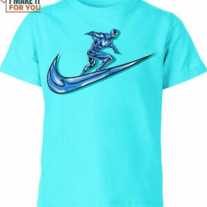 Silver Surfer X Nike Marvel Comics Shirt, Modern Nike Graphic Tees For Fashion-forward Recipients
