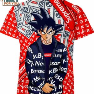 Son Goku Supreme The North Face Dragon Ball Z Shirt