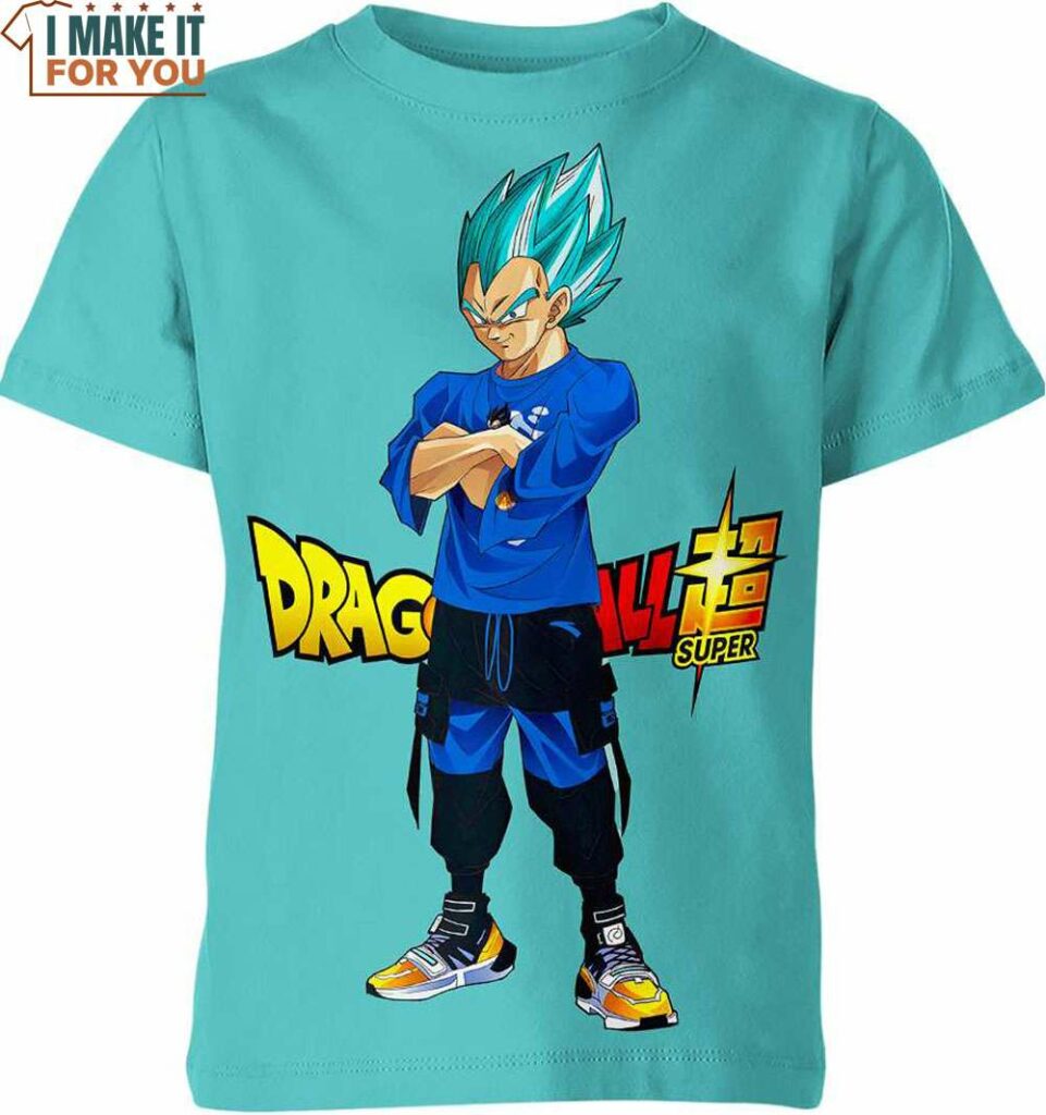 T-shirt Dragon Ball Végéta Avec Bordure