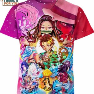 Demon Slayer Marvel Comics Shirt, Creative Gifts For Otaku