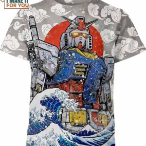 Gundam Japan Art Shirt, Cool Gifts For Anime Enthusiasts