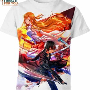 Kirito Kazuto Kirigaya And Yuuki Asuna Sword Art Online 3D Shirt