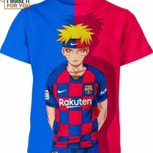 Barcelona Fc Naruto Shirt, Perfect Gifts For Manga Readers