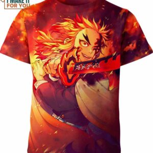 Kyojuro Rengoku Demon Slayer Shirt, Exclusive Gifts For Anime Lovers