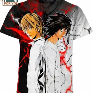 Light Yagami And L Death Note Shirt, Unique Anime Gifts For Fans