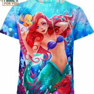 Ariel Flounder The Little Mermaid Shirt