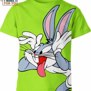 Bugs Bunny Looney Tunes Green Shirt, Gift Ideas For Cartoon Lovers