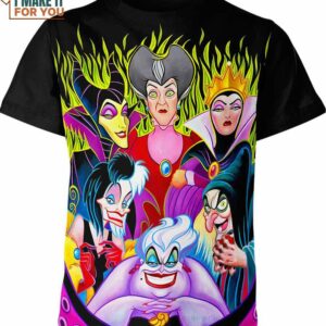 Disney Female Villains Shirt, Top Cartoon Lover Gifts for Her