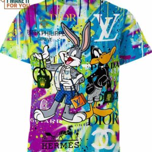 Bugs Bunny Daffy Duck Rolex Louis Vuitton Dior Ap Shirt