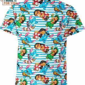Lilo And Stitch Pattern Shirt