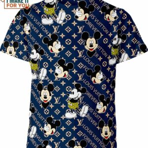 Mickey Mouse Louis Vuitton Navy Shirt