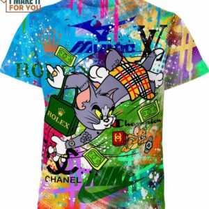 Tom And Jerry Gucci Rolex Chanel Shirt