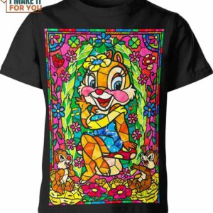 Chip And Dale Stained Glass Shirt, Gift for Cartoon Lover