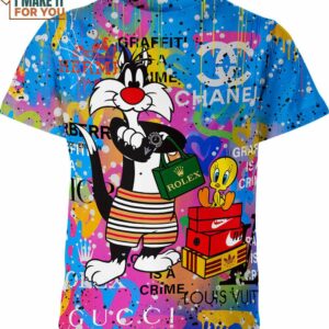 Sylvester Tweety Gucci Role Nike Looney Tunes Shirt