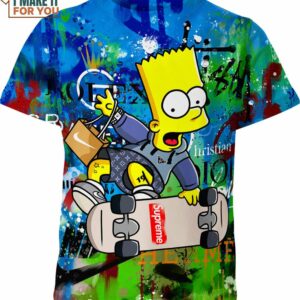 Bart Simpson Louis Vuitton Supreme Nike Shirt