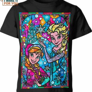 Elsa And Anna Frozen Stained Glass Shirt