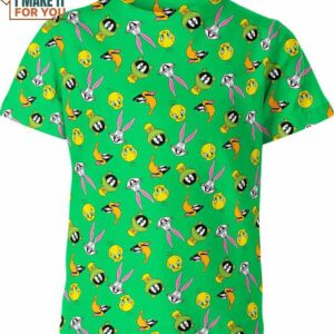 Looney Tunes Funny Face Green Shirt